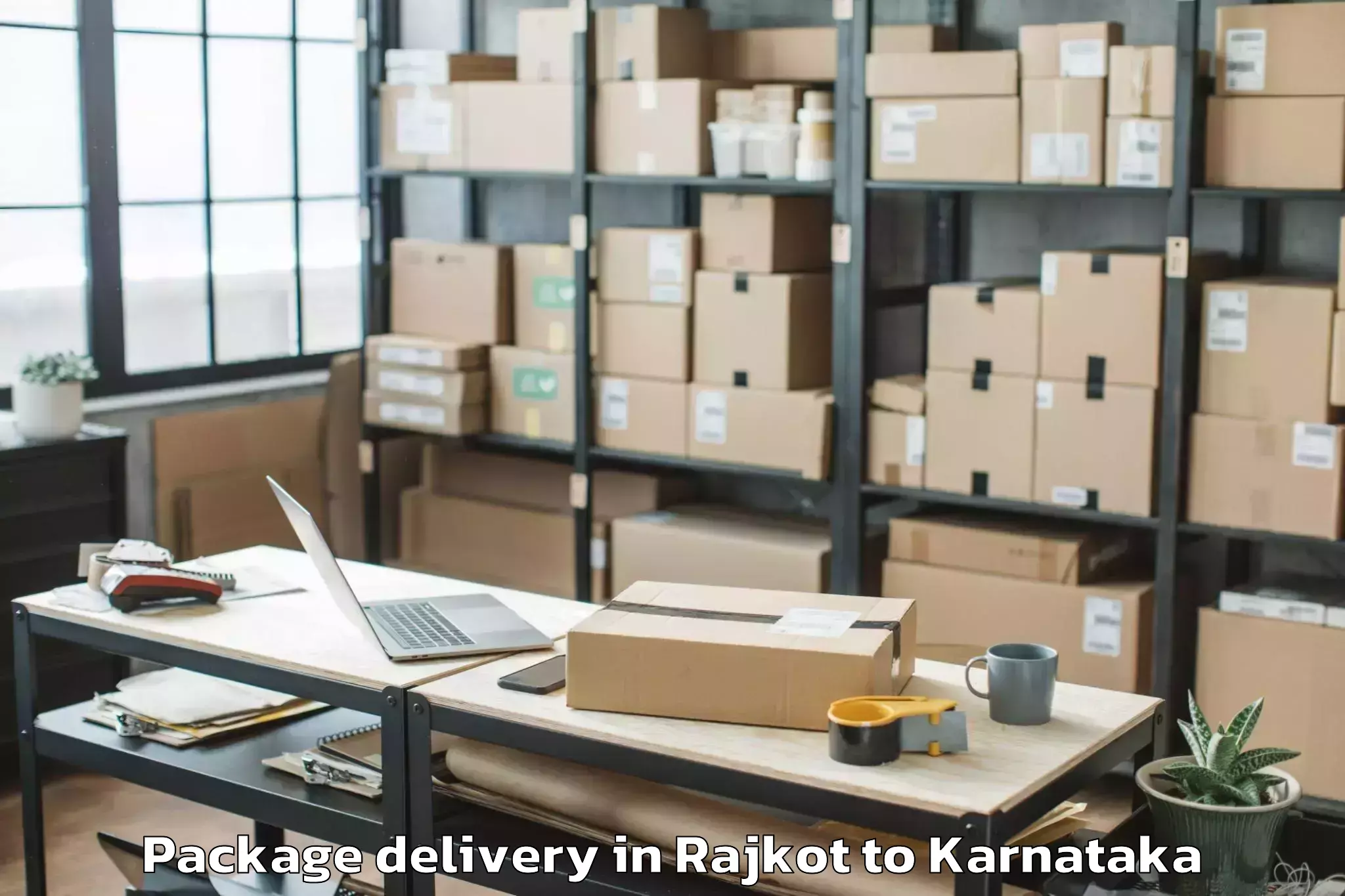 Rajkot to Mangalore University Mangalaga Package Delivery